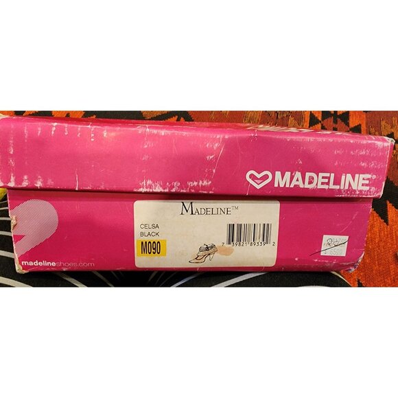 Madeline Women's Black Suede Fringe Ankle Boots With Studded Buckle & 3" Heels - Picture 5 of 16